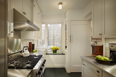 Trendy kitchen photo in New York with stainless steel appliances
