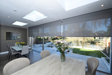 This is an example of a modern kitchen in Surrey.