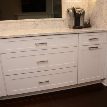 Rockville, MD All White Quartz Condo Kitchen Countertops