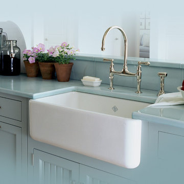 Rohl Single Bowl Fireclay Apron Kitchen Sink