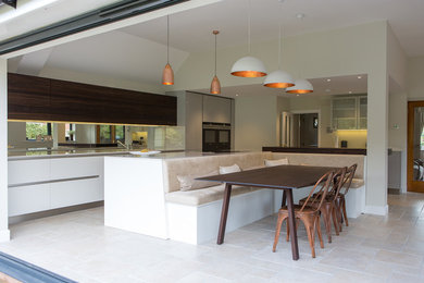 Contemporary kitchen in Hampshire.