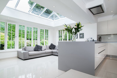 Contemporary kitchen in Gloucestershire.