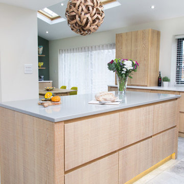 Rough sawn contemporary oak kitchen