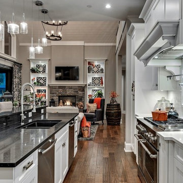 Rumson Luxury Estate Open Floor plan Kitchen to Living