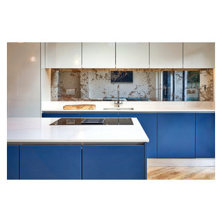 Rusted Iron Mirror Splashbacks - Contemporary - Kitchen - Belfast - by ...