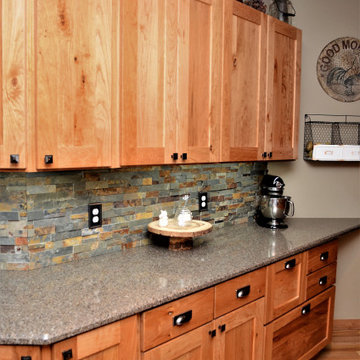 Rustic Cherry, Cabin Inspired Kitchen. Haas Signature Collection. LaPorte, IN