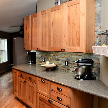 Rustic Cherry, Cabin Inspired Kitchen. Haas Signature Collection. LaPorte, IN