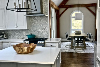 Inspiration for a large transitional kitchen remodel in New York