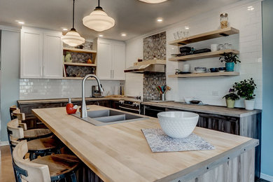 Rustic chic white kitchen