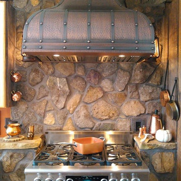 Rustic Copper Range Hood by CopperSmith