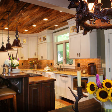 Rustic Cottage Renovation Reclaimed Wood Ceilings St. Louis, MO