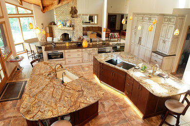 Example of a mountain style kitchen design in Orlando