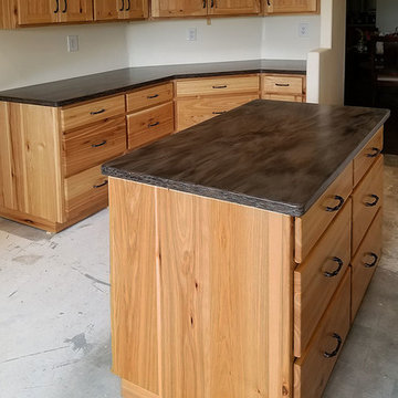 Rustic Hickory Kitchen with Natural Stain