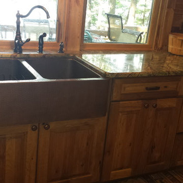 Rustic Hickory with Rainforest Granite