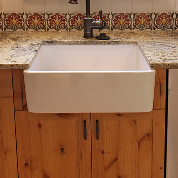 Rustic Kitchen Apron Front Sink