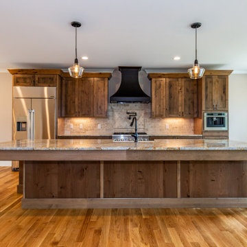 Rustic Kitchen Kraftmaid Knotty Alder cabinets