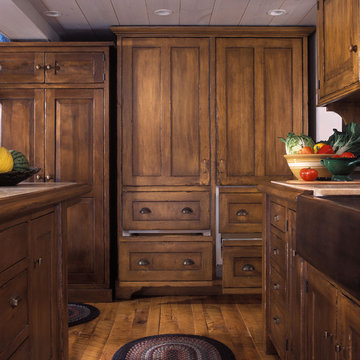Rustic Kitchen Refrigerator Armoir