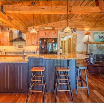 Rustic Log cabin kitchen