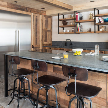 Rustic-Modern Alberene Soapstone Kitchen