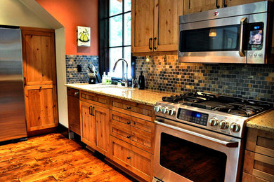 Example of an arts and crafts kitchen design in Other