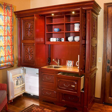 Rustic Red Kitchenette