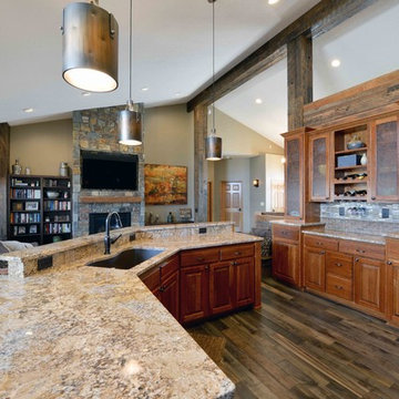 Rustic Style- Kitchen and Living Room