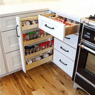 Rustic White and Gray Kitchen with Massive Storage Solutions