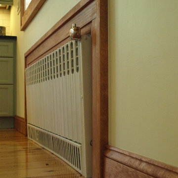 Sage Green Radiator to Match the Cabinets!