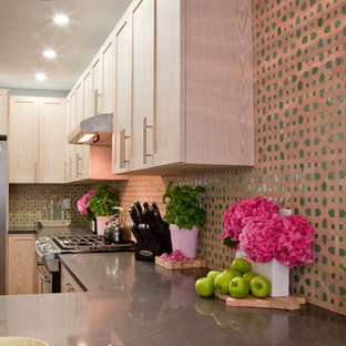 Example of an eclectic kitchen design in New York
