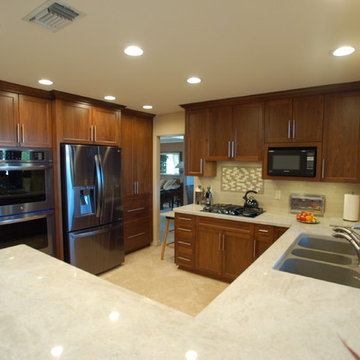 San Carlos - Traditional Kitchen Remodel Featuring Walnut Cabinetry