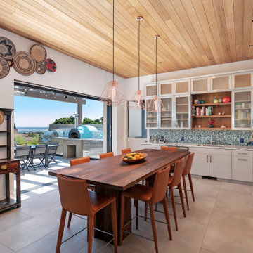 Santa Barbara Mesa House,  Kitchen with Large opening to Patio Kitchennew reside