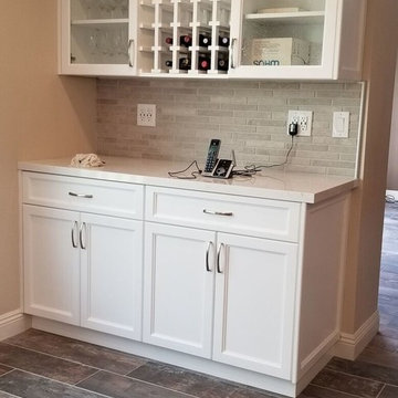 Santa Clarita Kitchen Remodel - Custom Countertop and Cabinets with Built-in Win