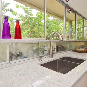 Sarasota Modern Kitchen Sliding Glass Windows