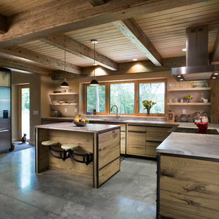 75 Beautiful Kitchen With Open Cabinets And Window Backsplash Pictures Ideas July 2021 Houzz