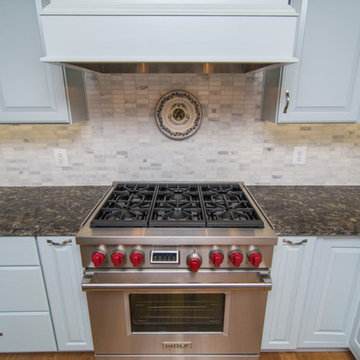 Saturnia Granite Leathered in a Eclectic Modern Kitchen