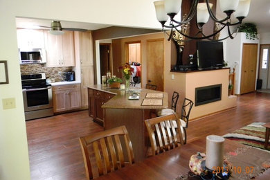 Example of a large trendy kitchen design in Denver