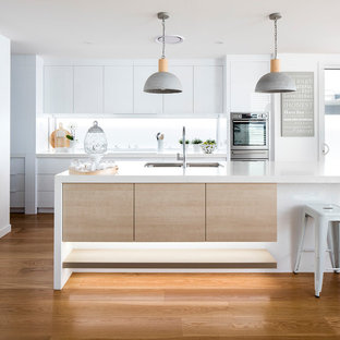 This is an example of a scandinavian kitchen in Brisbane.