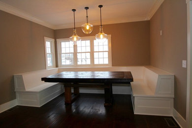 Example of a transitional kitchen/dining room combo design in Other