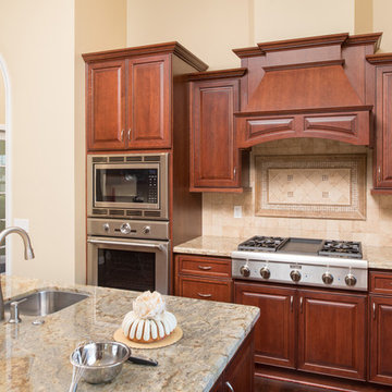 Traditional Kitchen Remodel with Cherrywood Cabinets and Granite Top