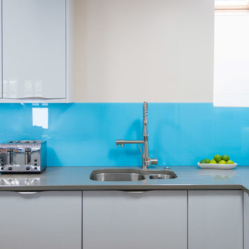 Sea blue  inspired compact kitchen