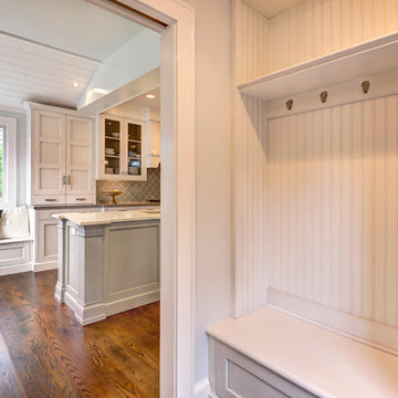 Sea Girt White & Oyster Transitional Kitchen Mudroom