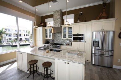 Kitchen - coastal kitchen idea in Miami