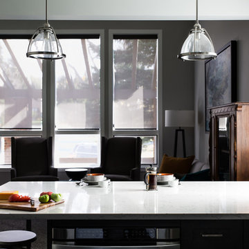 Shades Of Grey; Elegant Main Floor Kitchen Renovation