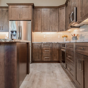 Shaker Ash Kitchen and Floating Media Center