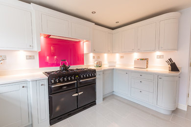 Shaker Kitchen with Pop of Pink