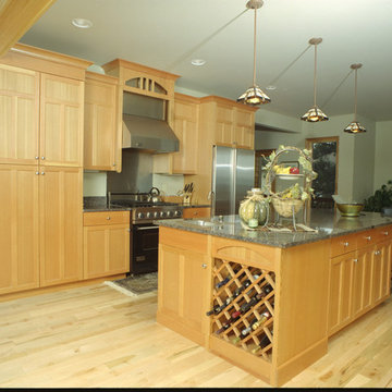 Shaker Style Kitchen, Fir Wood Cabinets