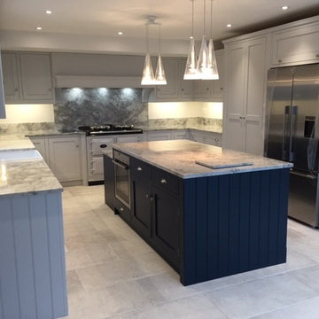 Shaker Style Painted Kitchen with Island