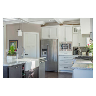 Shaker White Transitional Kitchen and Bathroom in Brighton, MI ...