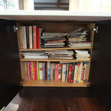 Shallow Depth Cabinet for Cook Book Storage