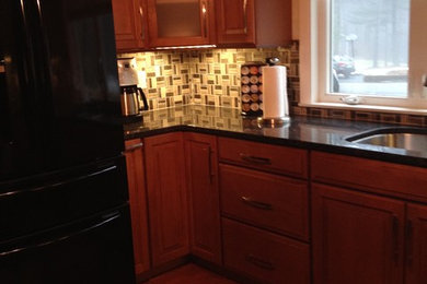 Photo of a traditional kitchen in Boston.